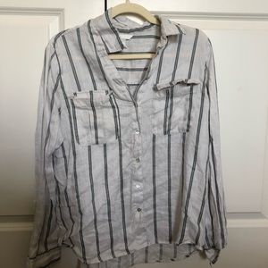 Striped button up